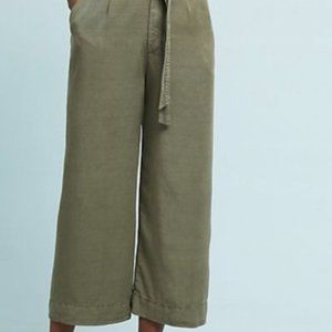 Anthropologie Blythe Wide Leg Olive Green Pants